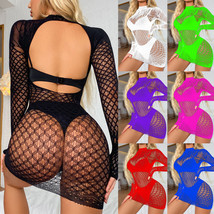 SH Underwear Dress Bodysuit Sleepwear Nightwear Sexy Lingerie Babydoll Fishnet M - £7.94 GBP