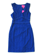 NWT Lilly Pulitzer Kaylee Shift in Lapis Lazuli Blue Petal Eyelet Dress 0 $198 - £44.97 GBP