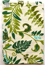 Fern Leaf Waffle Dish Towel.  Green, Turquoise, Ivory Split P Malachite Garden - £9.43 GBP