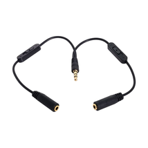 Chenyang CY Black 3.5Mm Stereo Male to Double 3.5Mm Female Audio Headpho... - £10.27 GBP