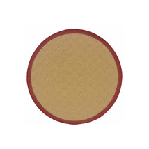 HomeRoots 8 ft. Round Beige &amp; Red Plain Indoor &amp; Outdoor Area Rug - $4,669.10 MXN
