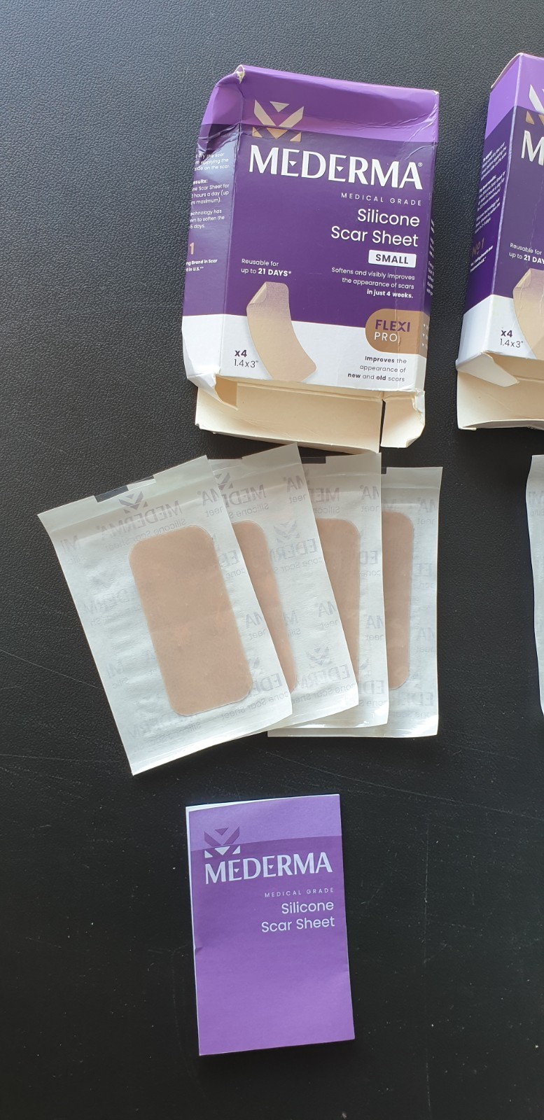 Mederma Medical Grade Silicone Scar Sheets Small Adhesive 4 Count - 2 Packs Item image 2