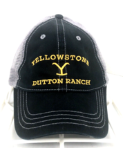 Yellowstone Dutton Ranch Hat Mesh Strapback Cap Black Gray Adjustable RN... - $15.20
