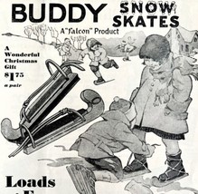 Buddy Snow Ice Skates Falcon 1929 Advertisement Christmas Sportswear DWAA22 - £23.76 GBP