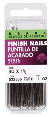 Hillman Finishing Nails 6 D Polished Steel Card 60 / Card - $22.84