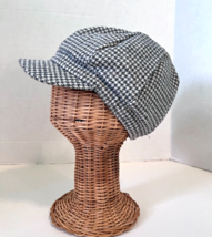 NEW Women Warm Knit Cap VISOR Hat Color Gray/Cream/Silver thread #N - £9.58 GBP