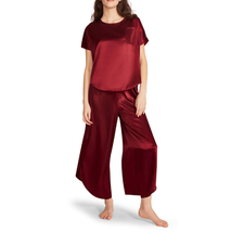BB Dakota Women&#39;s Satin 2-Piece Short Sleeve &amp; Pant Lounge Set M - $670.84 MXN