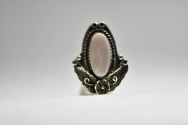 long mop ring mother of pearl Navajo southwest sterling silver women size 5.75 - £50.68 GBP