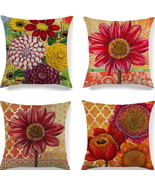 Spring Summer Pillow Covers 18X18 Outdoor Sunflower Pillow Covers Floral... - £19.70 GBP