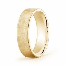 ANGARA Satin Finish Flat Surface Classic Wedding Band in 14K Solid Gold - £569.26 GBP