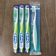 4X Oral-B Cross Action Deep Reach Manual Toothbrush Soft Green Compact 35 Lot 4 - £7.65 GBP