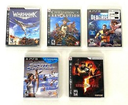 Lot of 5 PS3 Games, Warhawk, Civilization, Dead Rising 2, Resident Evil 5, Sport - £23.66 GBP