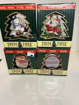 Coca-Cola Trim A Tree Collection Christmas Ornament lot of 4 x83 - $262.79 MXN