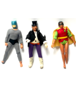 Vintage Mego Lot Batman Robin Penguin 8&quot; Action Figures 1971 MCMLXXI - $52.46