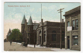 Victoria Street Amherst Nova Scotia Canada 1910c postcard - £4.59 GBP