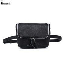FUNMARDI Classic Trendy Leather Waist Bags New Fashion Women Shoulder Bags Vinta - £4.65 GBP+
