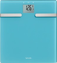Taylor Precision Products Glass Body Composition Digital Bathroom, Calming Blue. - £31.93 GBP