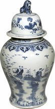 Temple Jar Vase 8 Immortals Mythology Blue White Colors May Vary Variable - $459.00