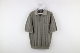 Vintage 90s Streetwear Mens Medium Geometric Knit Collared Pullover Polo... - $54.40