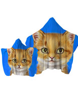Handsome Ginger Cat over Blue Towel with Hood - $630.54 MXN+