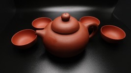 Antique YIXING Clay Teapot and Cups 5 Inches - $247.50