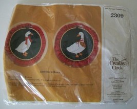 Creative Circle Embroidery Kit Bib Bows 2 Hoops Geese Goose Ducks Vtg 1984 #2309 - $6.42