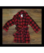 Wondershop Kids Red &amp; Black Plaid Robe Size 8 - $360.13 MXN