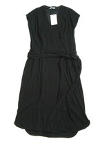 NWT MM. Lafleur Devlin in Black Pleated Jersey Wrap Belted Shirt Dress 8 $325 - £89.52 GBP