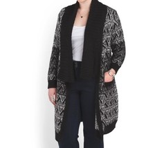 Women&#39;s Winter Fall Wool blend Fairisle Cardigan Sweater jacket coat plus 1X US - £119.06 GBP