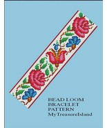 Bead Loom Vintage Floral Border 9 Multi-Color Bracelet Patterns PDF BP_107 - $93.60 MXN