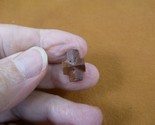 (CR593-102) 5/8&quot; Fairy Stone CHRISTIAN CROSS oiled Staurolite Crystal MA... - £12.67 GBP