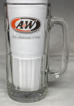 Vtg A&amp;W Root Beer Dimpled Glass Mug All American Food Oval Logo Heavy St... - $12.50