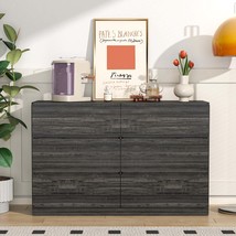 Dark Gray 6-Drawer Dresser Sideboard Buffet Cabinet for Multi-Room Use - $3,392.28 MXN