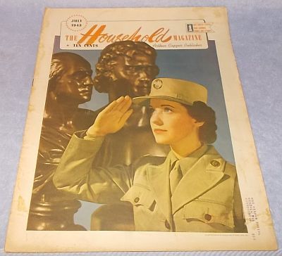 Vintage Ladies Household Magazine War Issue July 1943 Women Patriotic - £6.25 GBP