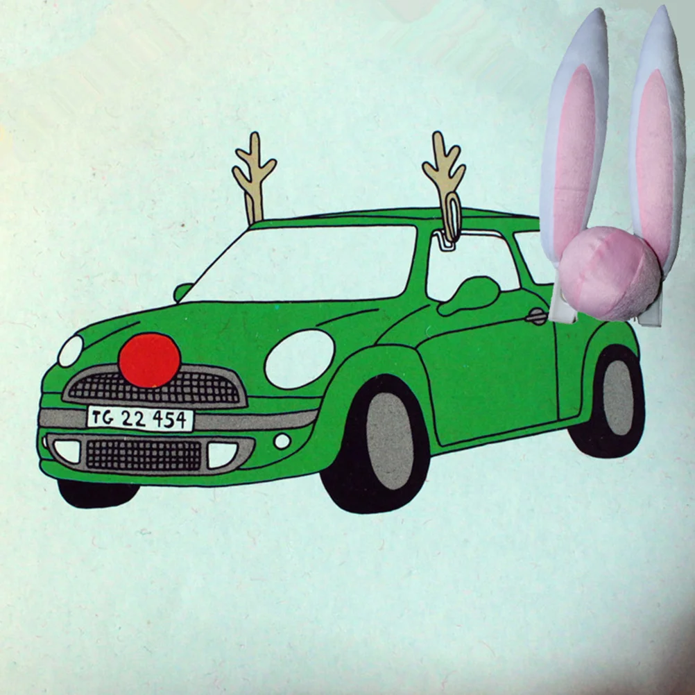 Car Rabbit Ears Funny for Vehicles Christmas Decoration - £16.02 GBP