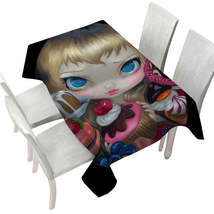 Girl with Tea Party Treats and Cakes Tablecloth - $51.95 CAD+