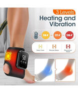 2pc Electric Foot Ankle Massager Heating Vibration &amp; Hot Compression Pai... - $36.90