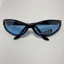 Kiss Womens Classic Black Blue Lens Cat Eye Sunglasses Hand Polished Frames - £7.08 GBP