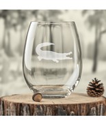 Alligator Etched Glasses - Wine, Champagne, Pint Glasses, Shot Glass - $467.85 MXN - $598.90 MXN