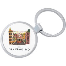 San Francisco Cable Car Keychain - Includes 1.25 Inch Loop for Keys or Backpack - £8.62 GBP