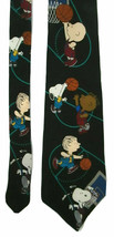 Men&#39;s Snoopy &amp; Friends PEANUTS Basketball Game Tie Silk Charlie Brown Sp... - £14.38 GBP