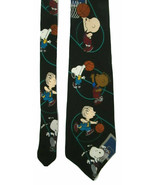 Men&#39;s Snoopy &amp; Friends PEANUTS Basketball Game Tie Silk Charlie Brown Sp... - £14.26 GBP