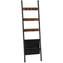 Blanket Ladder, 5 Tier Ladder Shelf, Wall-Leaning Blanket Rack, Decorative Ladde - £43.48 GBP