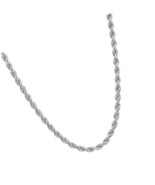 Sterling Unisex Sterling Silver 5MM Diamond-Cut Rope - £350.09 GBP
