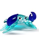 Small Miniature Crab Figurine Hand Blown Glass - $47.04 CAD