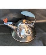 Vintage Alessi Michael Tombes Chrome Argent Rouge Oiseau Bleu Poignée Th... - $95.15 CAD