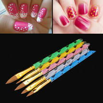 5Pcs/Set UV Gel Nail Art Brush Polish Painting Pen Brush For Manicure DI... - $6.99