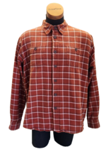 Wrangler Shirt Mens Size XL Orange Plaid Long Sleeve Button Down Western - $16.99