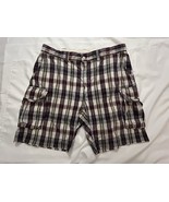 Polo Ralph Lauren Cargo Shorts Plaid Cotton Preppy Drawstring Baggy Men’... - $33.66 CAD