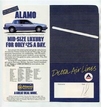 Delta Airlines Ticket Jacket and Boarding Pass 1986 - $17.82
